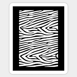 Minimalist zebra striped pattern Sticker